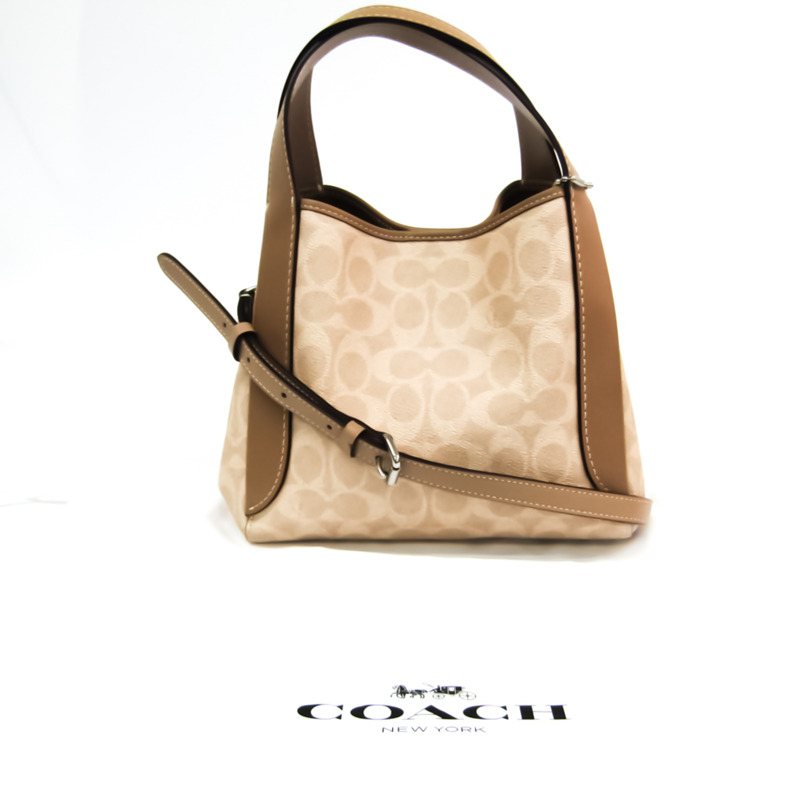 【日本直送】Coach Hadley Hobo 21 79251 女式 PVC，皮革手提包米色-9