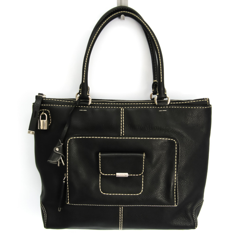 【日本直送】Tod's 女士皮革手提包 黑色-0