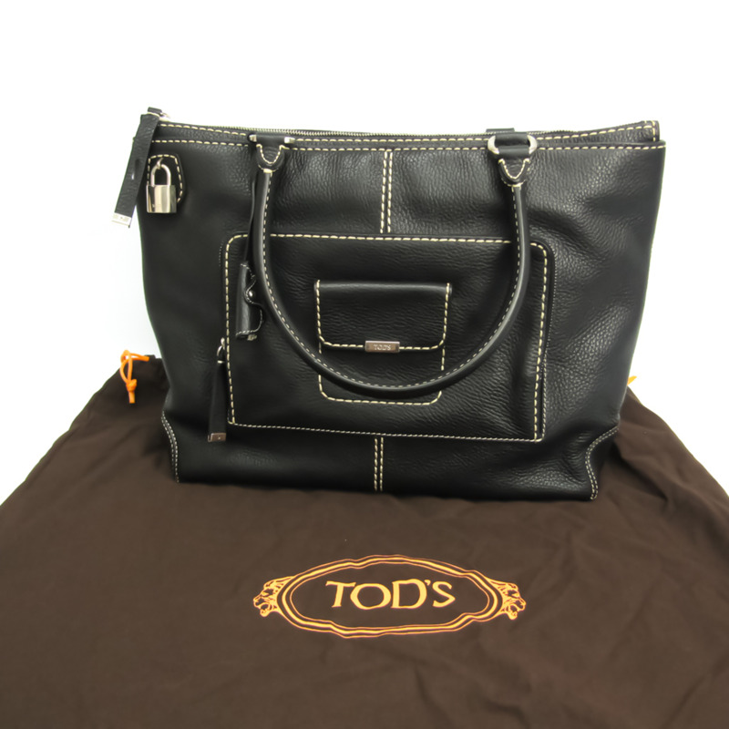 【日本直送】Tod's 女士皮革手提包 黑色-10