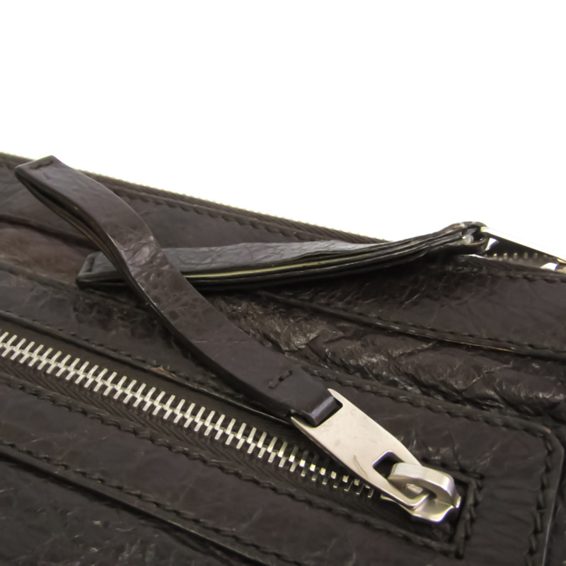 【日本直送】Balenciaga 273023 中性皮革手拿包棕色-6