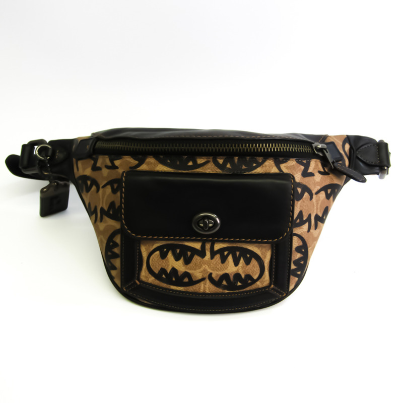 【日本直送】Coach 中性皮革單肩包 黑色 棕色-0