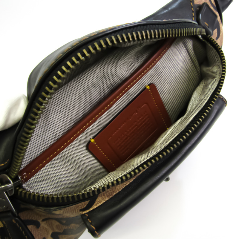 【日本直送】Coach 中性皮革單肩包 黑色 棕色-2