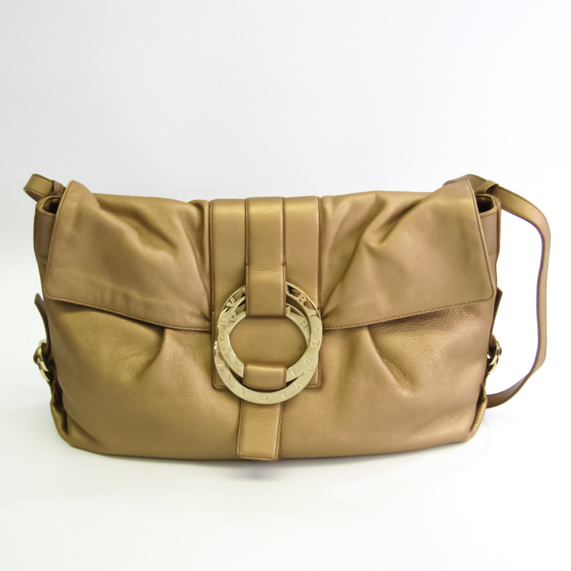 【日本直送】Bvlgari 32305 女士皮革手提包 金色-0