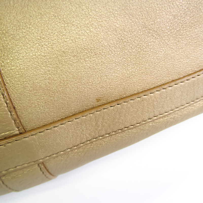 【日本直送】Bvlgari 32305 女士皮革手提包 金色-5