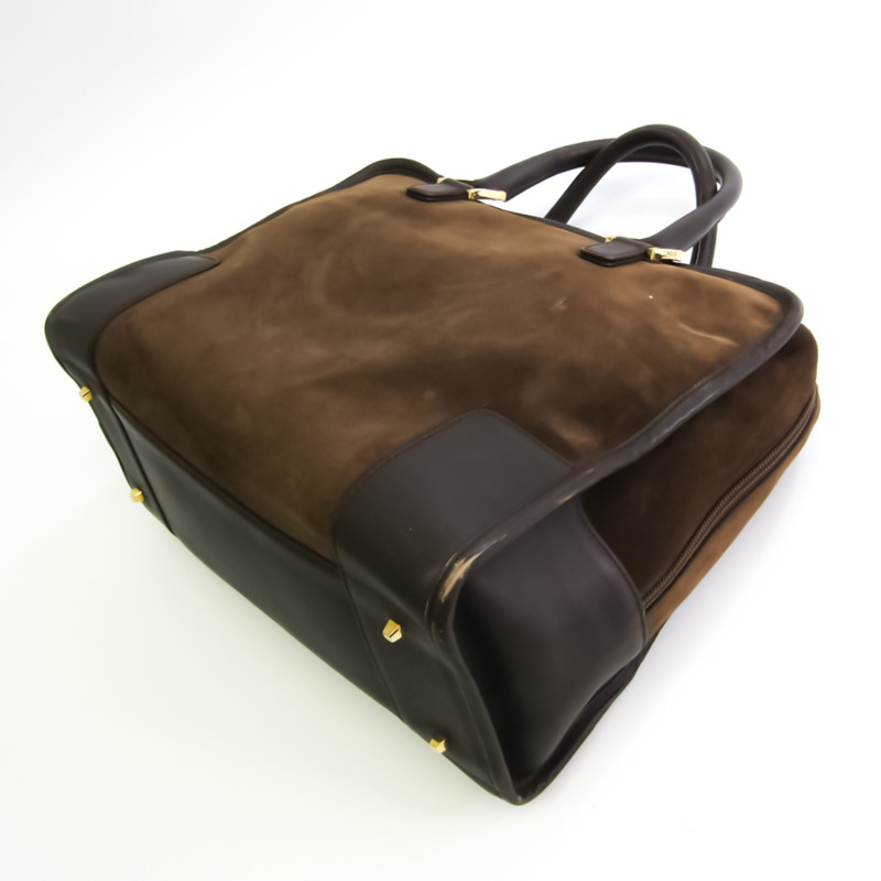 【日本直送】Loewe Amazona 32 女式皮革,麂皮手提包棕色,卡其棕色-1