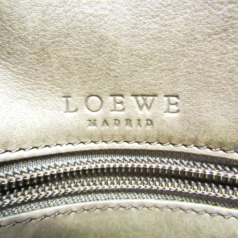 【日本直送】Loewe Amazona 32 女式皮革,麂皮手提包棕色,卡其棕色-10