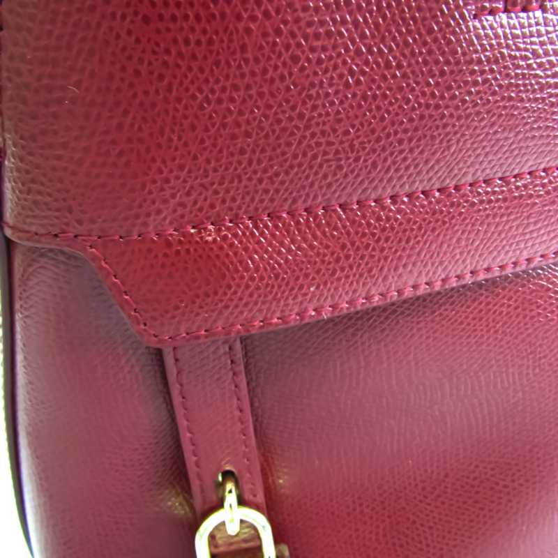 【日本直送】Furla Piper M DOME 女士皮革手提包，單肩包 深紅色，紅色-4