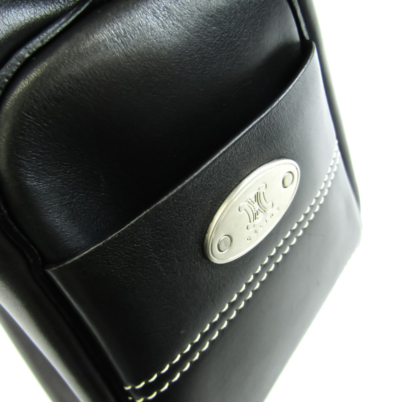 【日本直送】Celine Boogie 女士皮革手提包 黑色-9