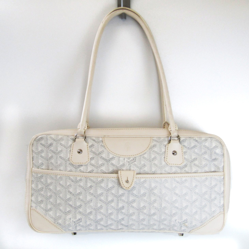 【日本直送】Goyard Saint Martin ABA120071 中性皮革手提包,單肩包 Off-white,White-0