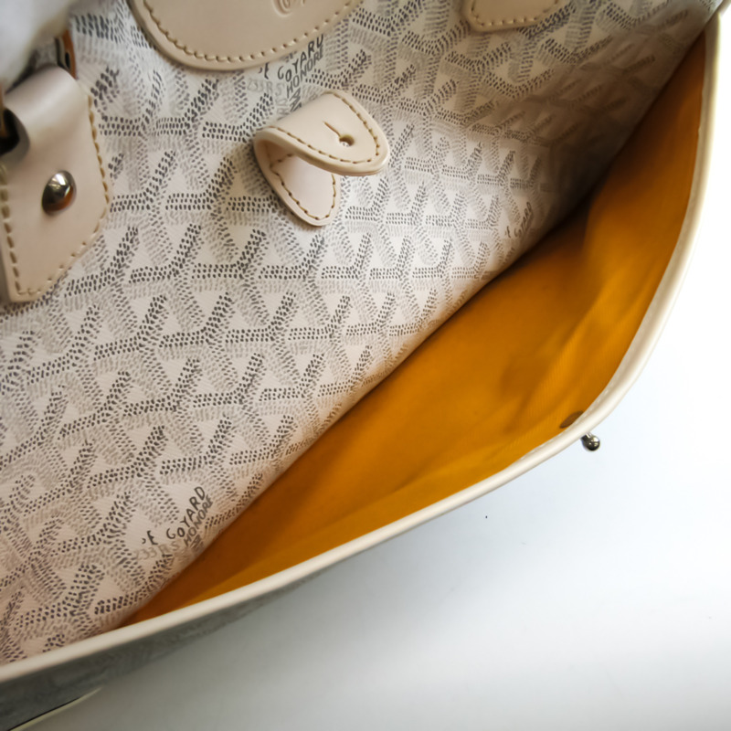 【日本直送】Goyard Saint Martin ABA120071 中性皮革手提包,單肩包 Off-white,White-10