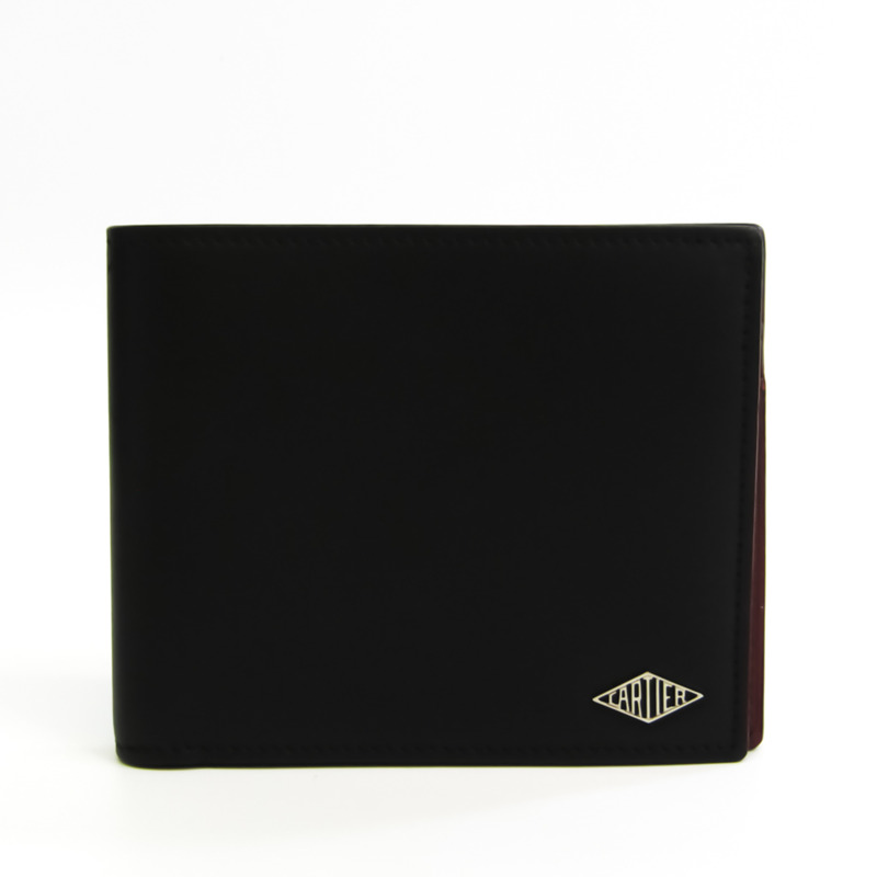 【日本直送】卡地亞男士皮革錢包（雙折）波爾多，棕色-0