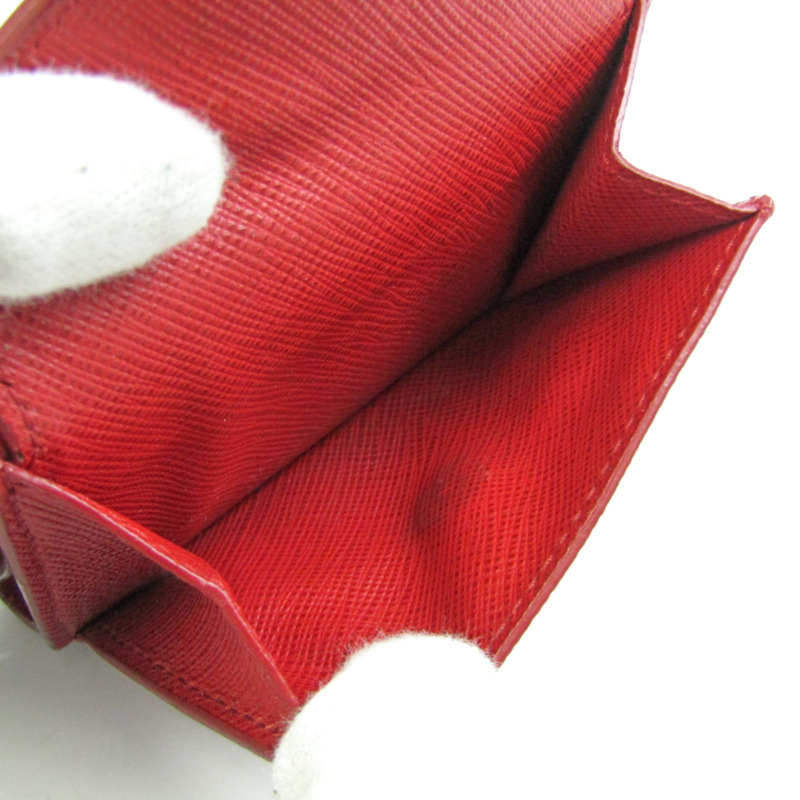 【日本直送】Prada Saffiano 1MH021 女士皮革錢包（三折）紅色-4