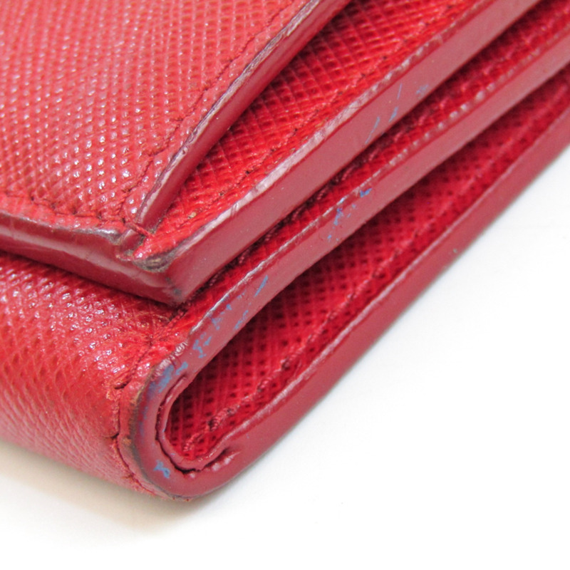 【日本直送】Prada Saffiano 1MH021 女士皮革錢包（三折）紅色-5