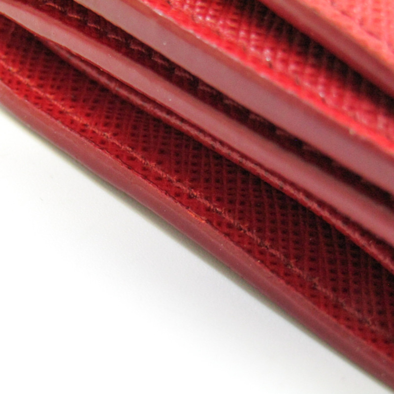 【日本直送】Prada Saffiano 1MH021 女士皮革錢包（三折）紅色-6