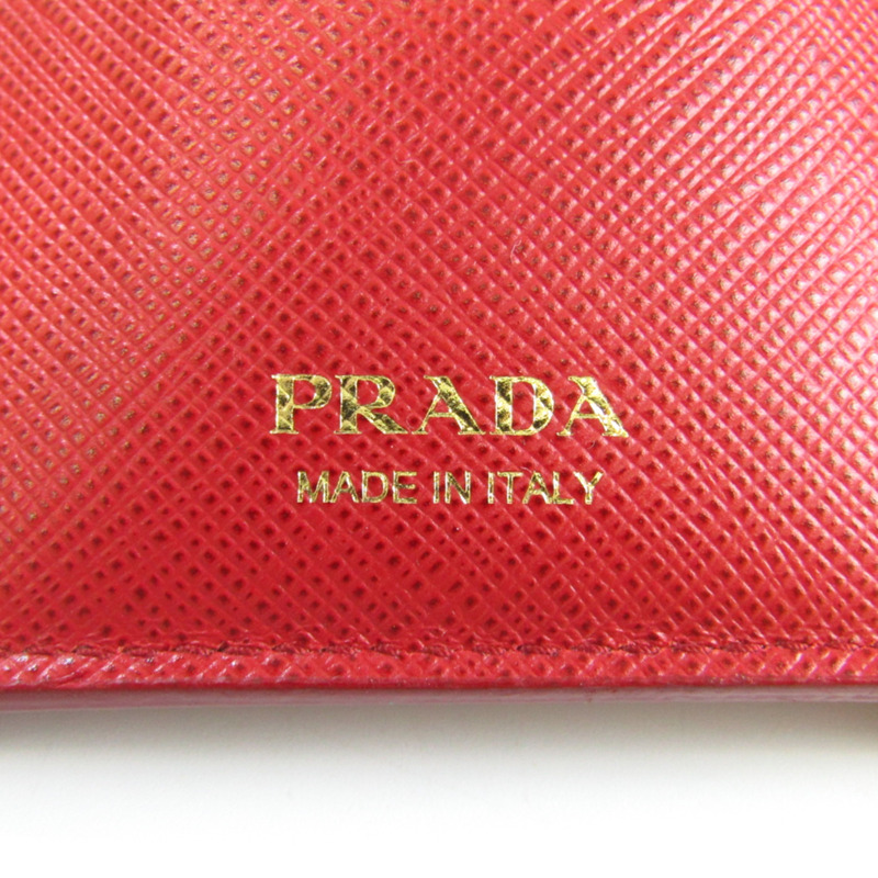 【日本直送】Prada Saffiano 1MH021 女士皮革錢包（三折）紅色-7