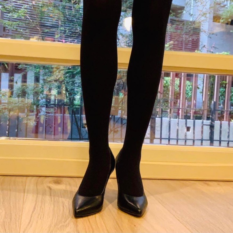 Clarks經典優雅真皮黑高跟鞋-5