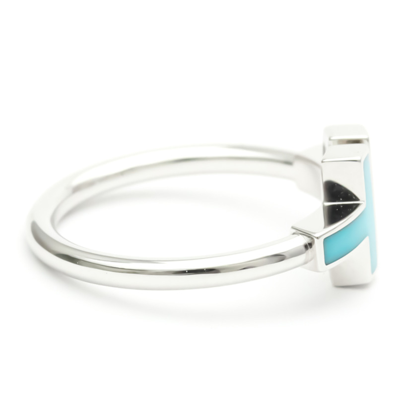 【日本直送】Tiffany T Wire 戒指白金 (18K) 時尚鑽石,綠松石戒指-1