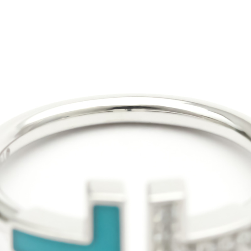【日本直送】Tiffany T Wire 戒指白金 (18K) 時尚鑽石,綠松石戒指-2