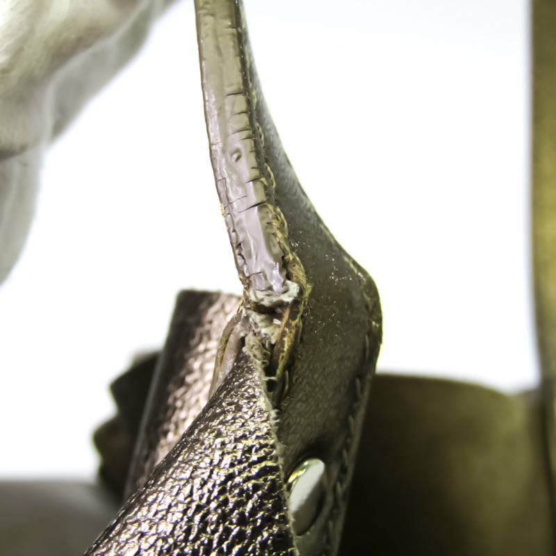 【日本直送】蒂芙尼女士皮革絨面革手提包金色-6