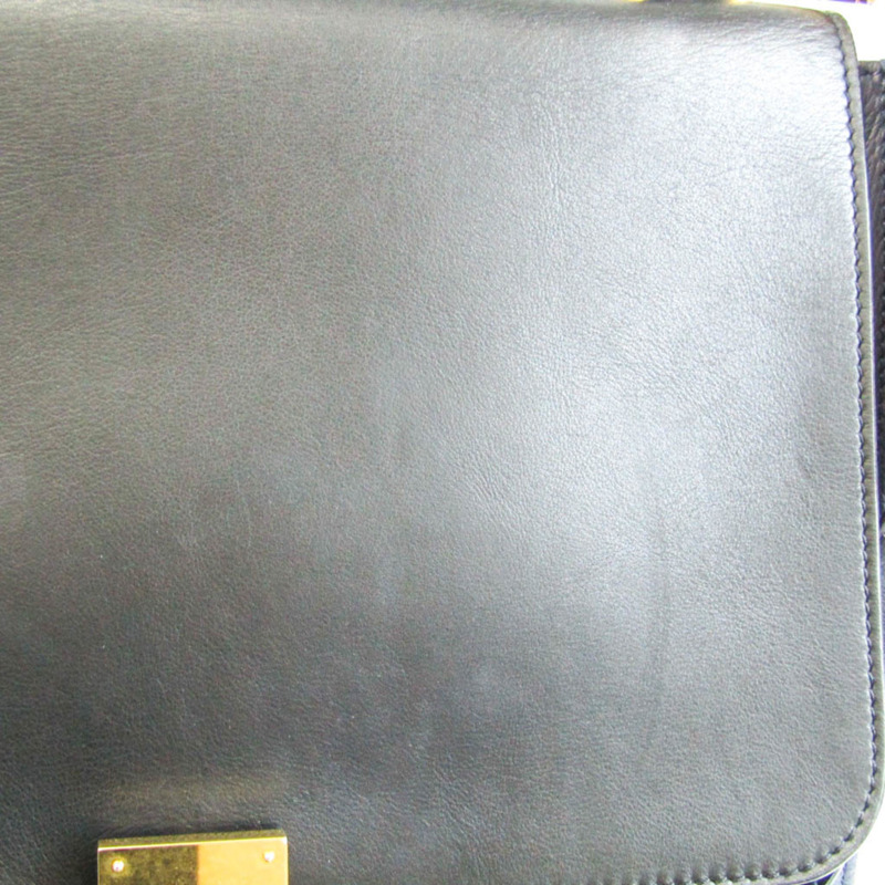 【日本直送】Celine Trapeze 169542 中性皮革,帆布手提包,單肩包 米色,黑色,海軍-4