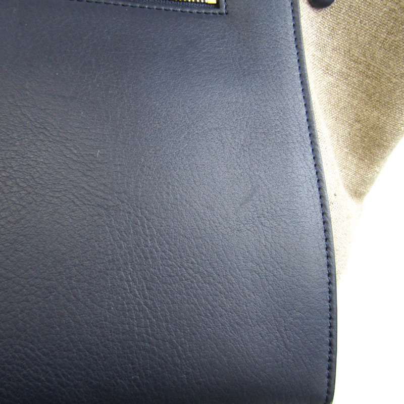 【日本直送】Celine Trapeze 169542 中性皮革,帆布手提包,單肩包 米色,黑色,海軍-5