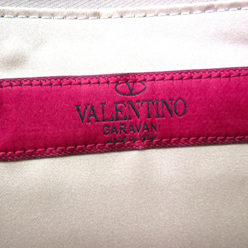 【日本直送】Valentino Garavani Lock 男式、女式皮革鉚釘手拿包米色-8