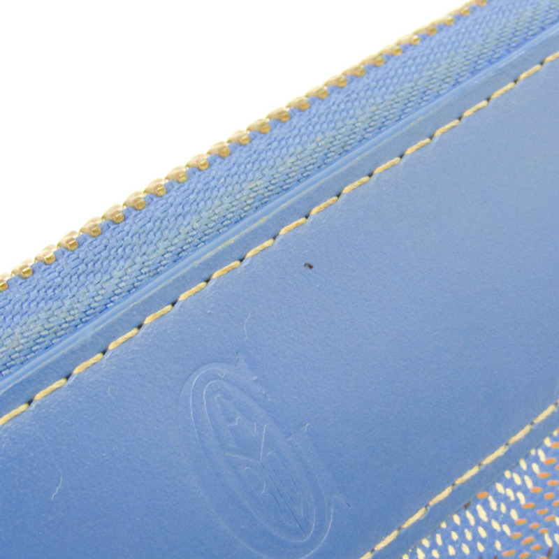 【日本直送】Goyard Matignon 男士、女士皮革長錢包（雙折）藍色-6