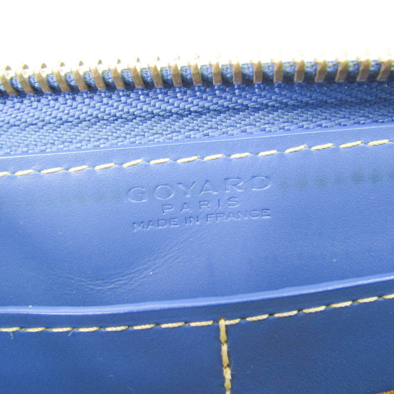 【日本直送】Goyard Matignon 男士、女士皮革長錢包（雙折）藍色-10