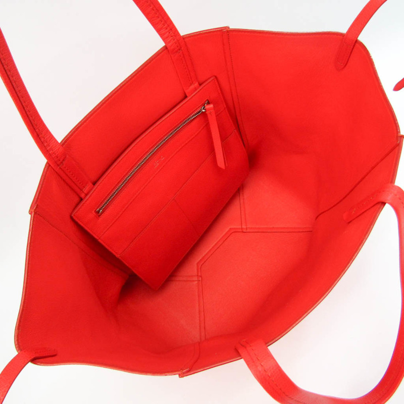 【日本直送】Celine Cabas Phantom S 女式皮革托特包紅色-2
