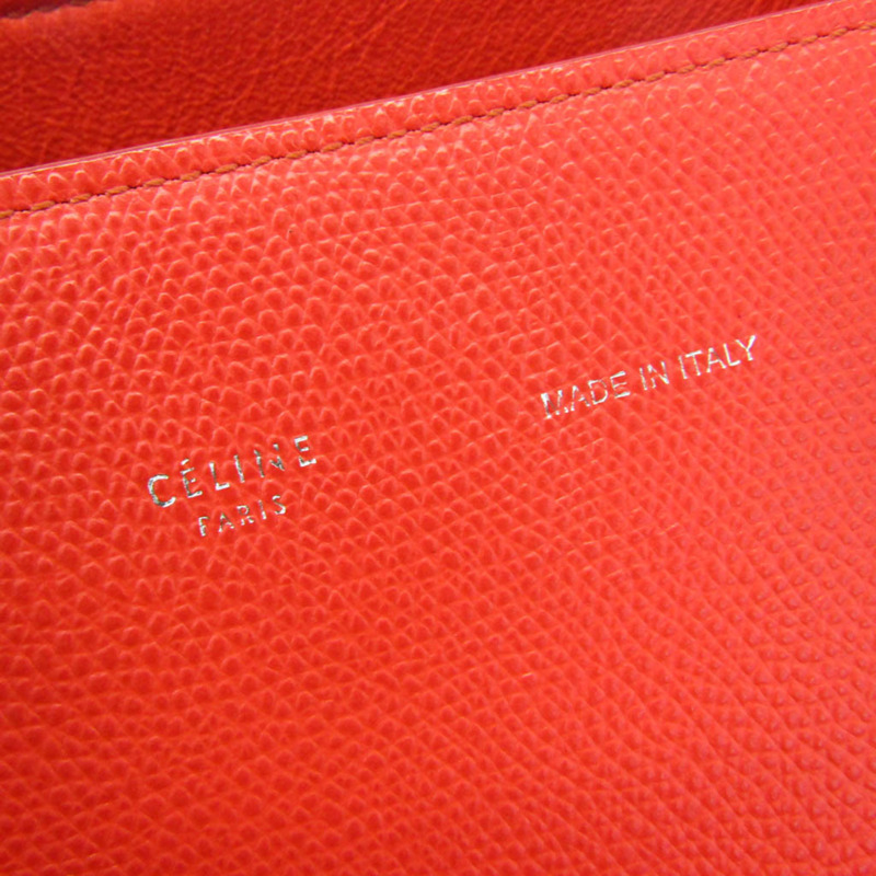 【日本直送】Celine Cabas Phantom S 女式皮革托特包紅色-8