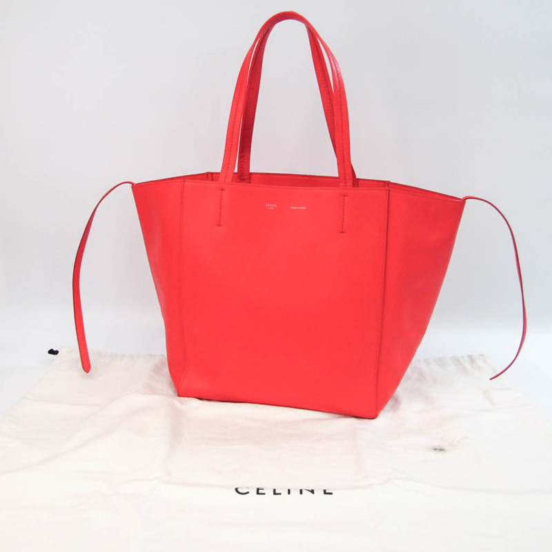 【日本直送】Celine Cabas Phantom S 女式皮革托特包紅色-11