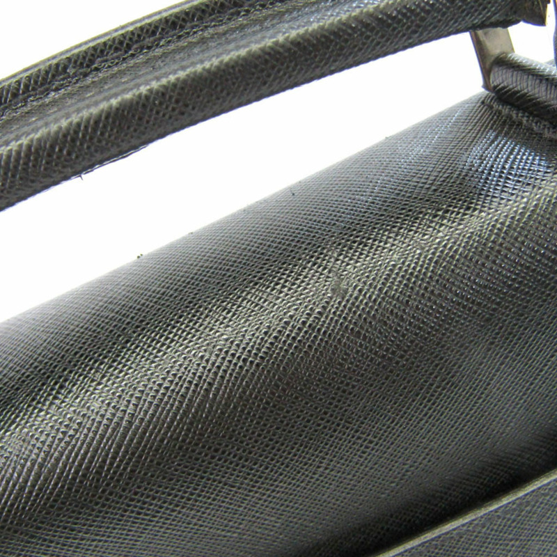 【日本直送】Prada Saffiano 男士皮革公文包 黑色-4