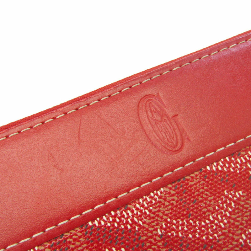 【日本直送】Goyard Matignon 女士,男士帆布,皮革長錢包(雙折)紅色【限時大折扣!!全面現打9折】-3