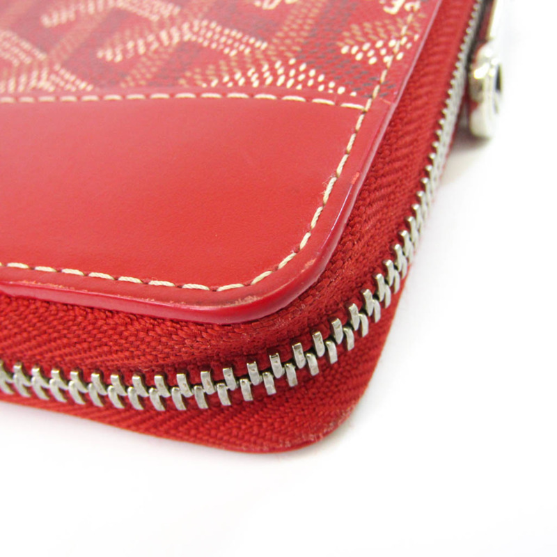 【日本直送】Goyard Matignon 女士,男士帆布,皮革長錢包(雙折)紅色【限時大折扣!!全面現打9折】-4