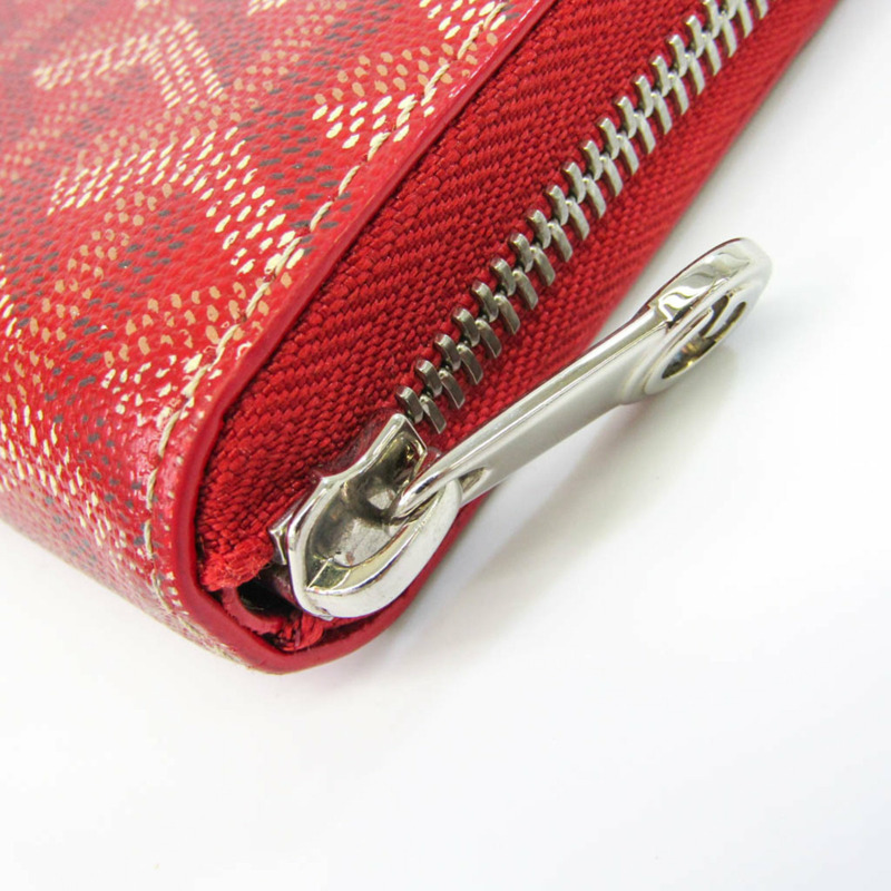 【日本直送】Goyard Matignon 女士,男士帆布,皮革長錢包(雙折)紅色【限時大折扣!!全面現打9折】-5