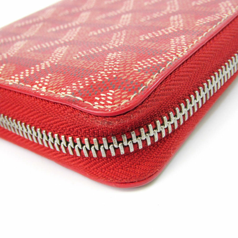 【日本直送】Goyard Matignon 女士,男士帆布,皮革長錢包(雙折)紅色【限時大折扣!!全面現打9折】-6