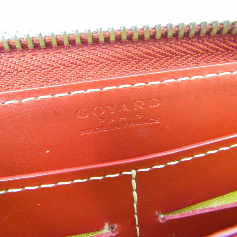 【日本直送】Goyard Matignon 女士,男士帆布,皮革長錢包(雙折)紅色【限時大折扣!!全面現打9折】-9