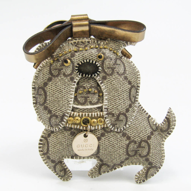 【日本直送】Gucci Guccioli 206080 Charm Keyring (米色,棕色)-0