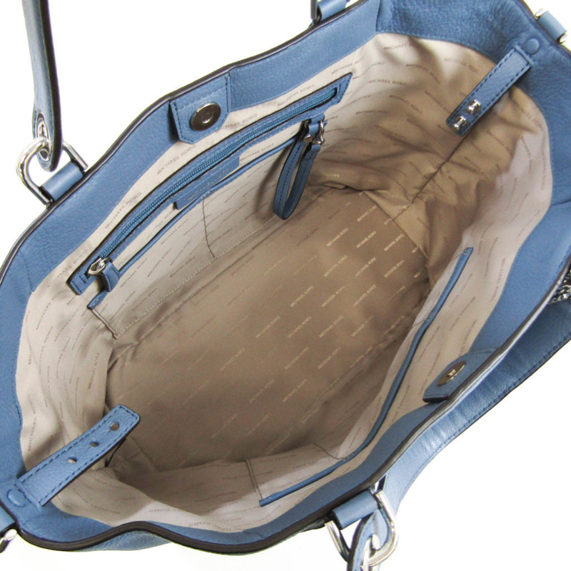 【日本直送】Michael Kors Brooklyn 大號挎包 30T7SBNS3L 女式皮革托特包 藍色-2