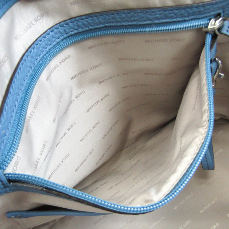 【日本直送】Michael Kors Brooklyn 大號挎包 30T7SBNS3L 女式皮革托特包 藍色-8