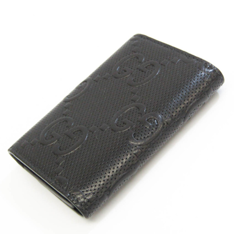 【日本直送】Gucci GG 壓紋 625565 男士皮革鑰匙包 黑色-1