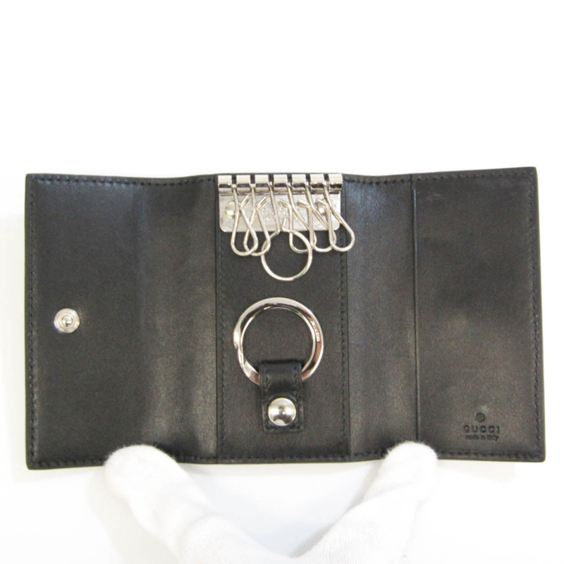 【日本直送】Gucci GG 壓紋 625565 男士皮革鑰匙包 黑色-2