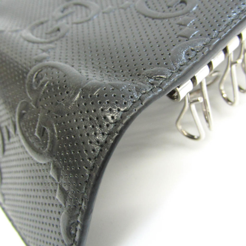 【日本直送】Gucci GG 壓紋 625565 男士皮革鑰匙包 黑色-3