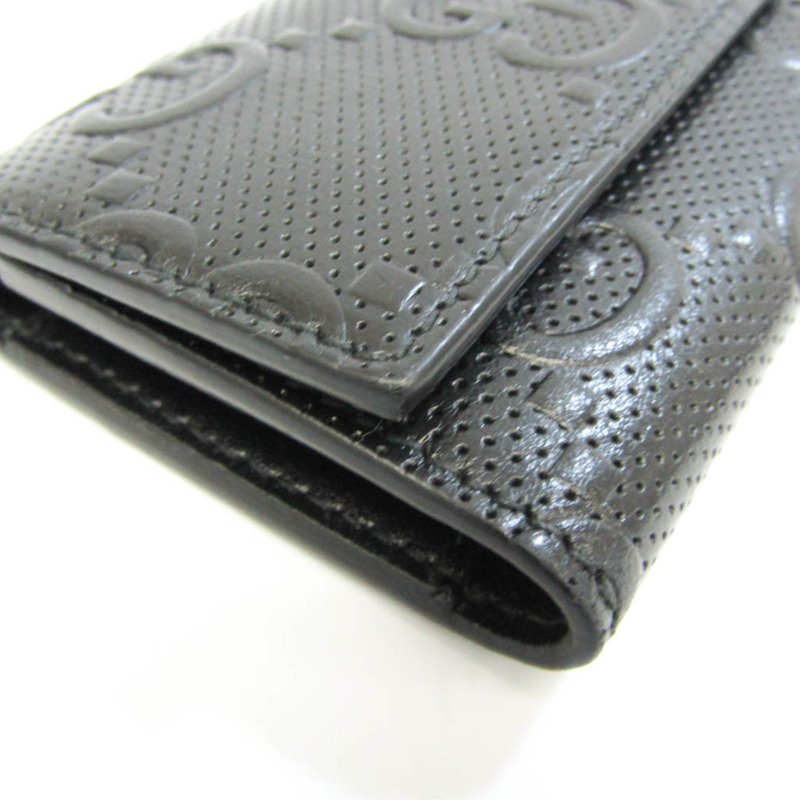 【日本直送】Gucci GG 壓紋 625565 男士皮革鑰匙包 黑色-4