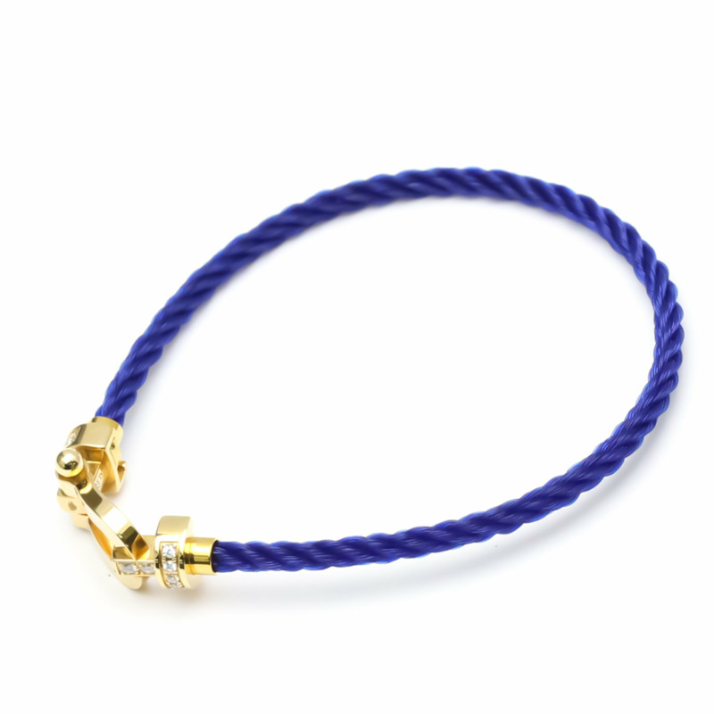 【日本直送】FRED Force 10 中號型號 #14 鑽石 18K 黃金鋼手鍊 BF553626-0