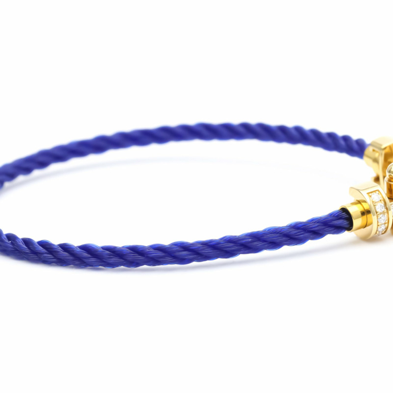 【日本直送】FRED Force 10 中號型號 #14 鑽石 18K 黃金鋼手鍊 BF553626-5