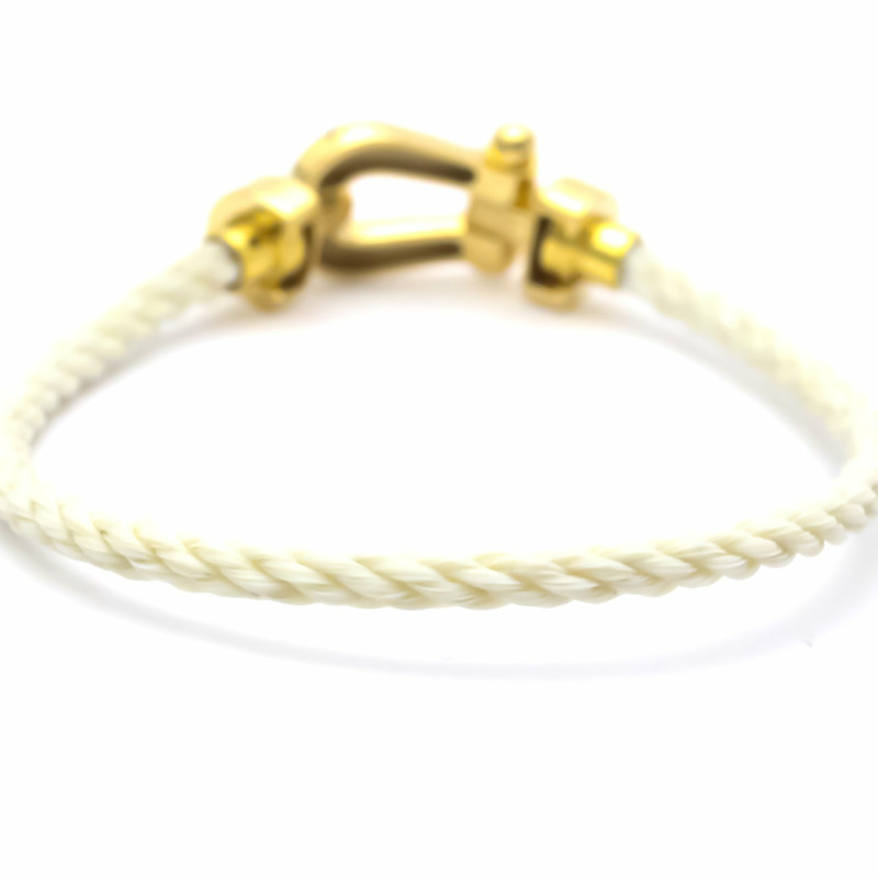 【日本直送】Fred Mini Force 10 中號不銹鋼，黃金 (18K) 無石魅力手鍊金【限時大折扣!!全面現打9折】-4