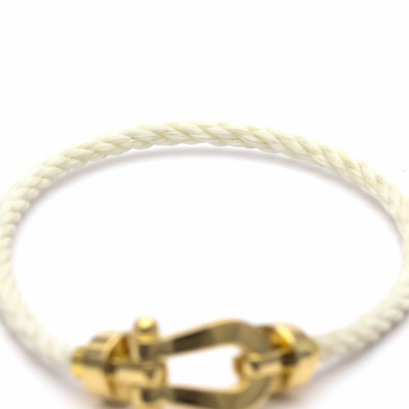 【日本直送】Fred Mini Force 10 中號不銹鋼，黃金 (18K) 無石魅力手鍊金【限時大折扣!!全面現打9折】-6