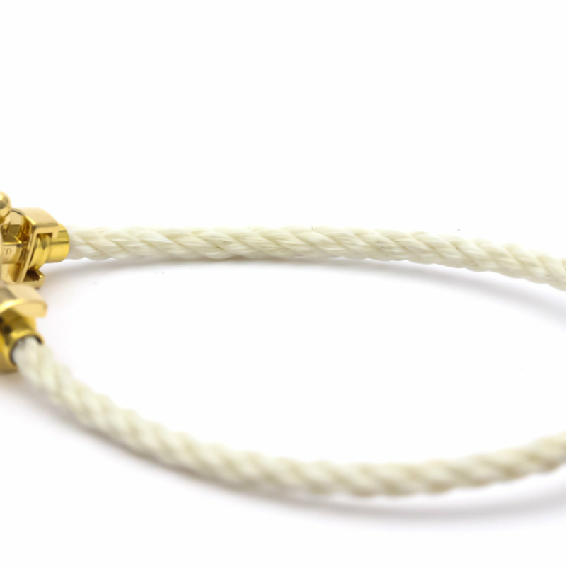 【日本直送】Fred Mini Force 10 中號不銹鋼，黃金 (18K) 無石魅力手鍊金【限時大折扣!!全面現打9折】-7