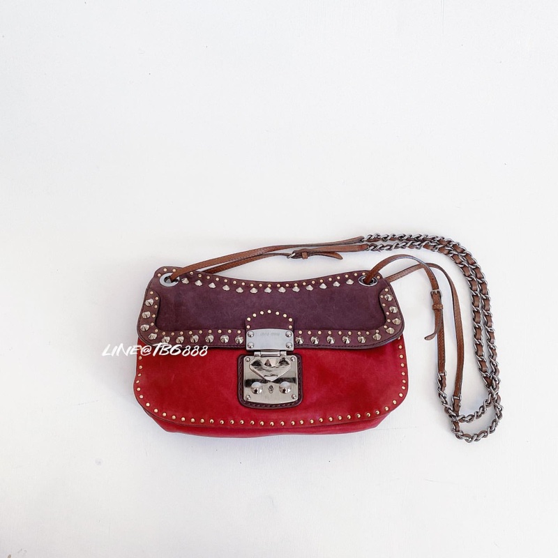 Miu Miu 鉚釘撞色包-0